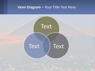 A View Of A City With A Mountain In The Background PowerPoint Template