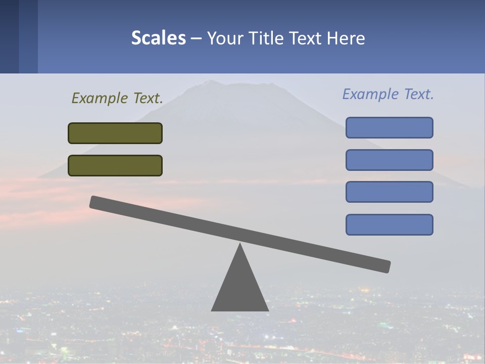 A View Of A City With A Mountain In The Background PowerPoint Template