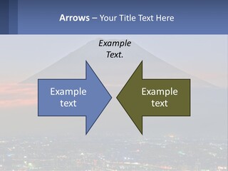 A View Of A City With A Mountain In The Background PowerPoint Template