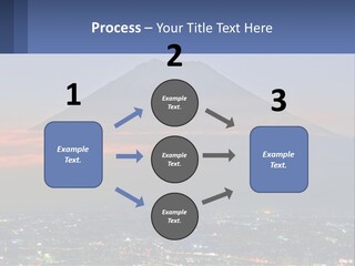 A View Of A City With A Mountain In The Background PowerPoint Template