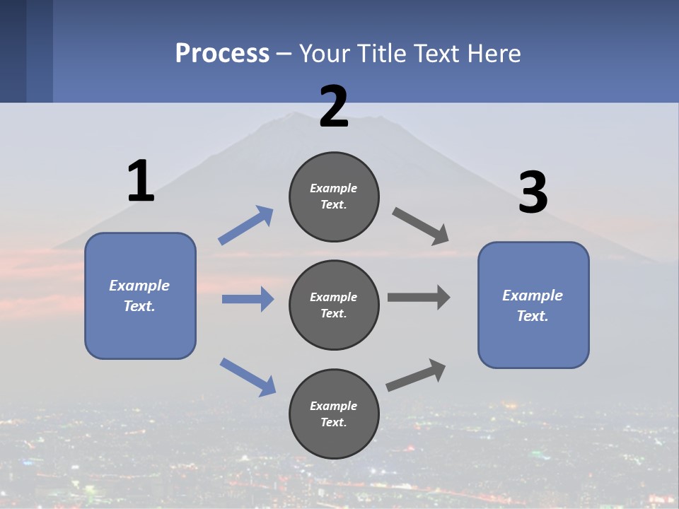 A View Of A City With A Mountain In The Background PowerPoint Template