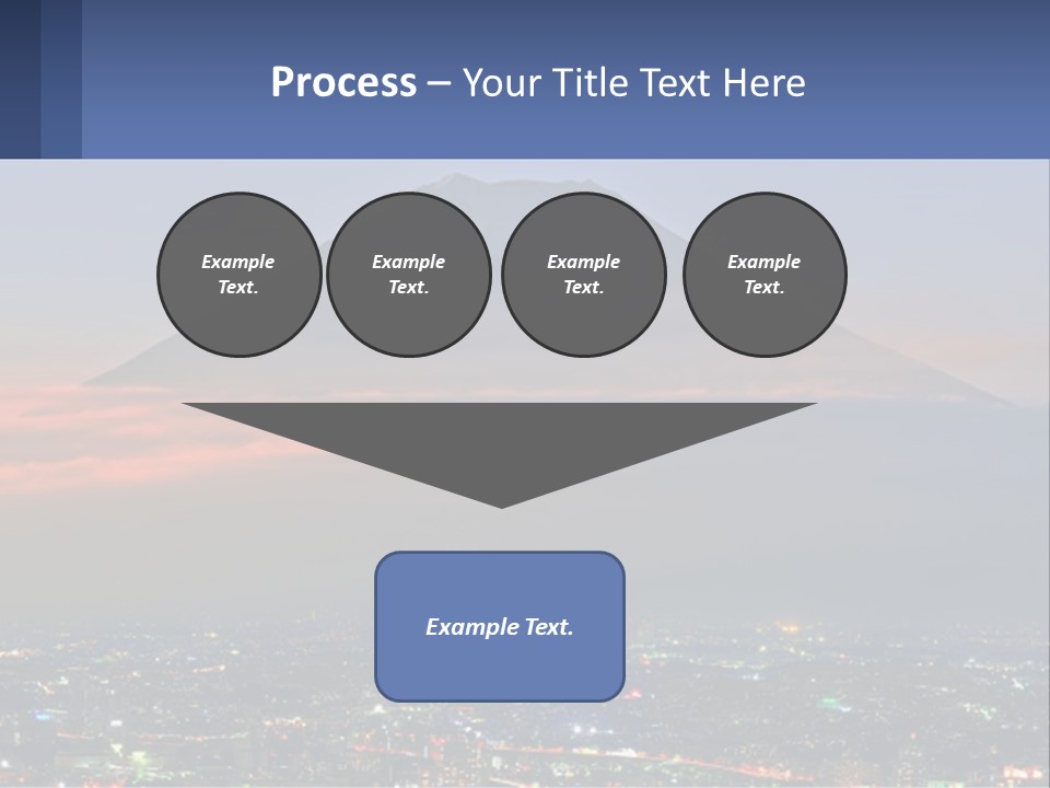 A View Of A City With A Mountain In The Background PowerPoint Template