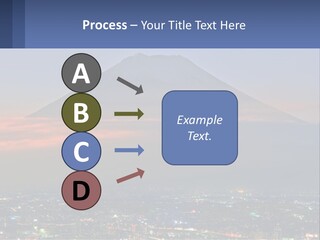 A View Of A City With A Mountain In The Background PowerPoint Template