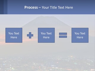 A View Of A City With A Mountain In The Background PowerPoint Template