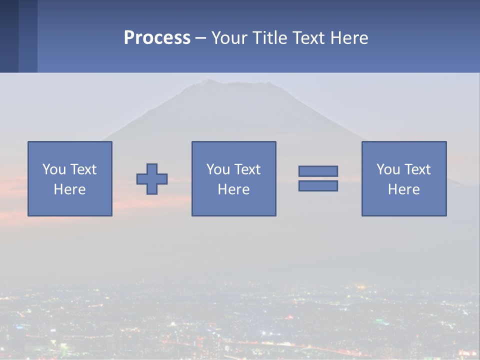 A View Of A City With A Mountain In The Background PowerPoint Template