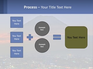 A View Of A City With A Mountain In The Background PowerPoint Template