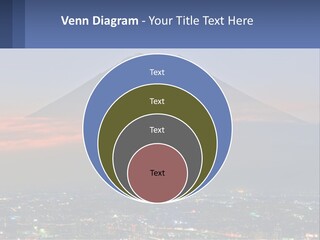 A View Of A City With A Mountain In The Background PowerPoint Template