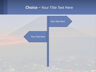 A View Of A City With A Mountain In The Background PowerPoint Template