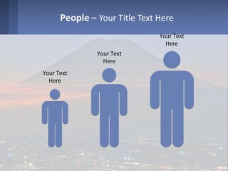 A View Of A City With A Mountain In The Background PowerPoint Template