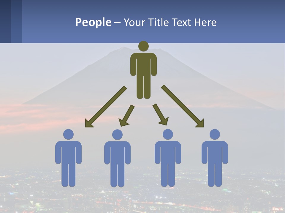 A View Of A City With A Mountain In The Background PowerPoint Template