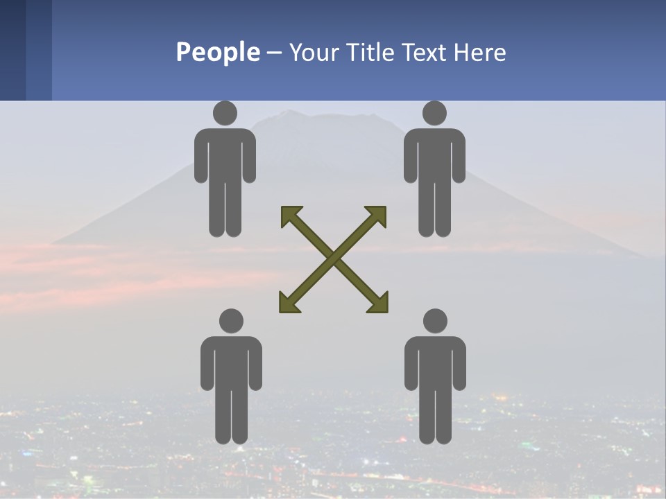 A View Of A City With A Mountain In The Background PowerPoint Template
