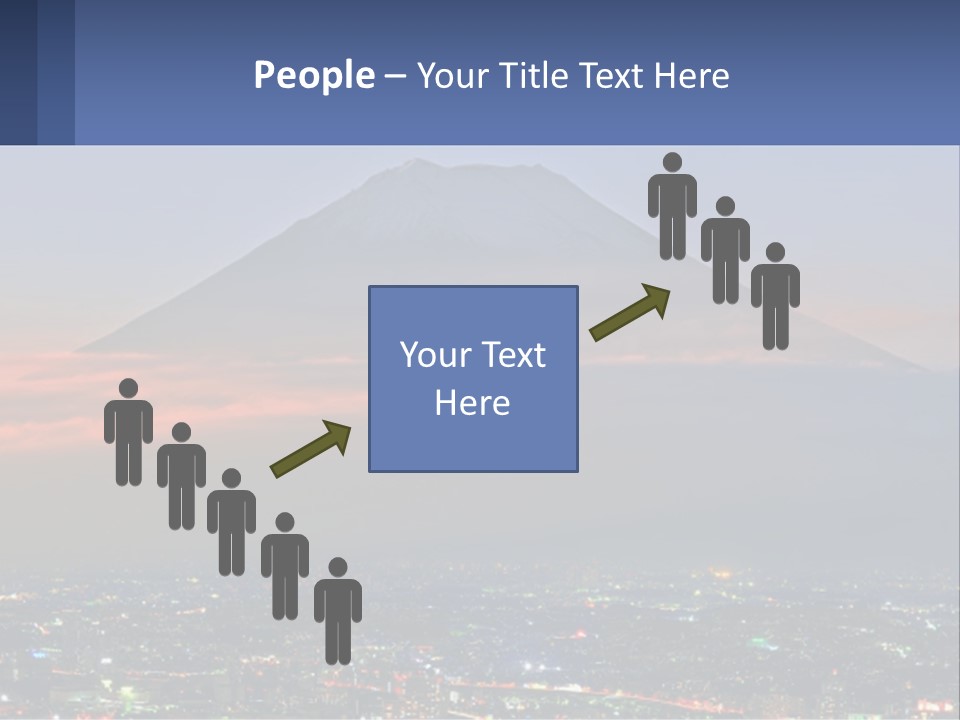 A View Of A City With A Mountain In The Background PowerPoint Template