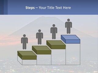 A View Of A City With A Mountain In The Background PowerPoint Template
