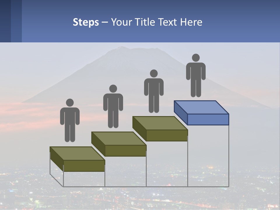 A View Of A City With A Mountain In The Background PowerPoint Template