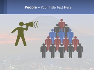 A View Of A City With A Mountain In The Background PowerPoint Template