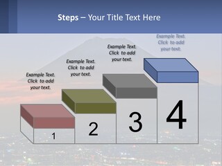 A View Of A City With A Mountain In The Background PowerPoint Template