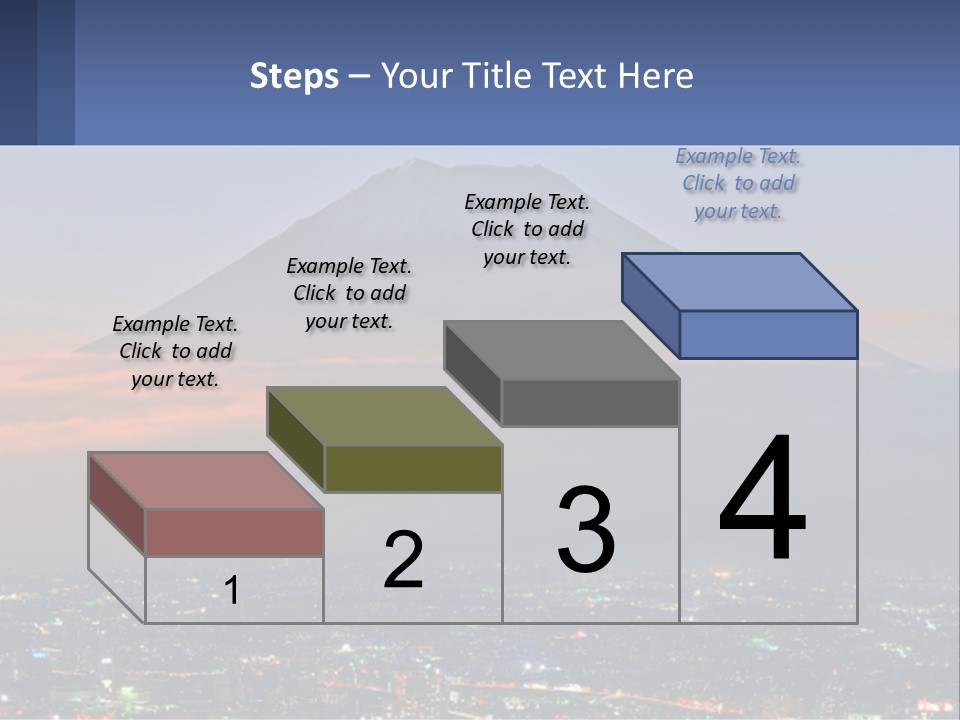 A View Of A City With A Mountain In The Background PowerPoint Template