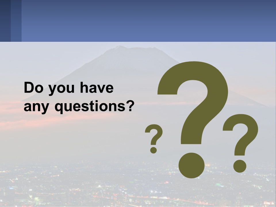A View Of A City With A Mountain In The Background PowerPoint Template