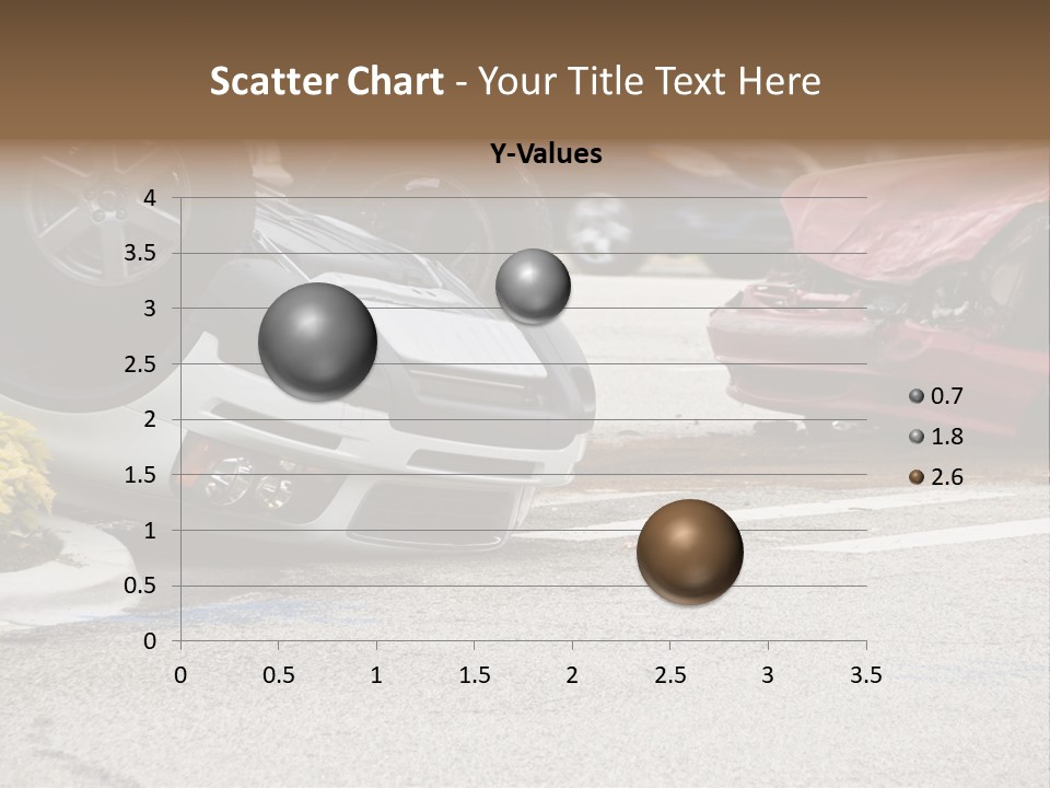 A Car That Has Been Flipped Over In A Parking Lot PowerPoint Template