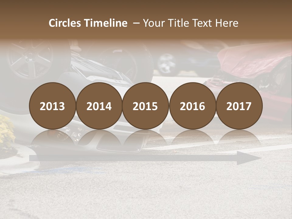 A Car That Has Been Flipped Over In A Parking Lot PowerPoint Template