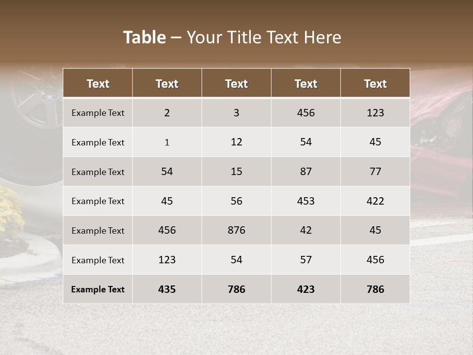 A Car That Has Been Flipped Over In A Parking Lot PowerPoint Template