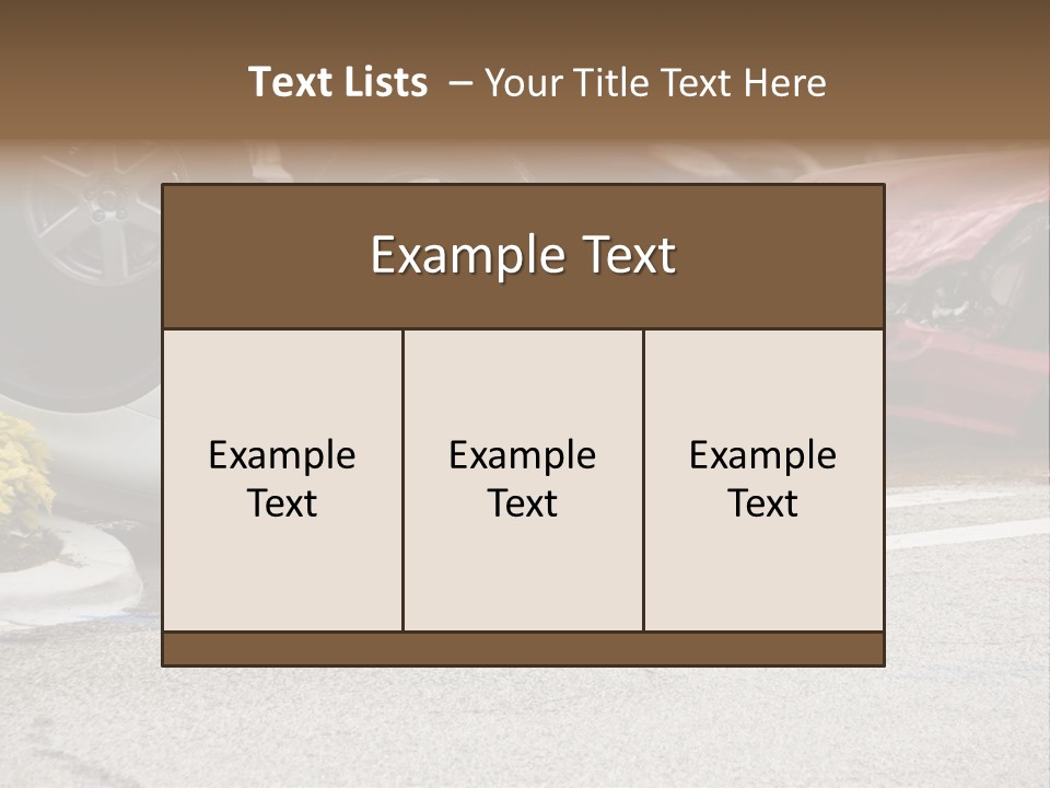 A Car That Has Been Flipped Over In A Parking Lot PowerPoint Template