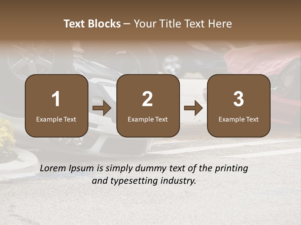 A Car That Has Been Flipped Over In A Parking Lot PowerPoint Template