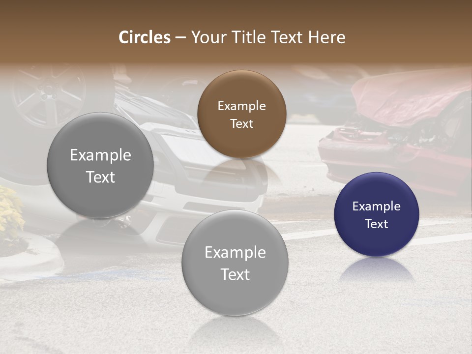 A Car That Has Been Flipped Over In A Parking Lot PowerPoint Template