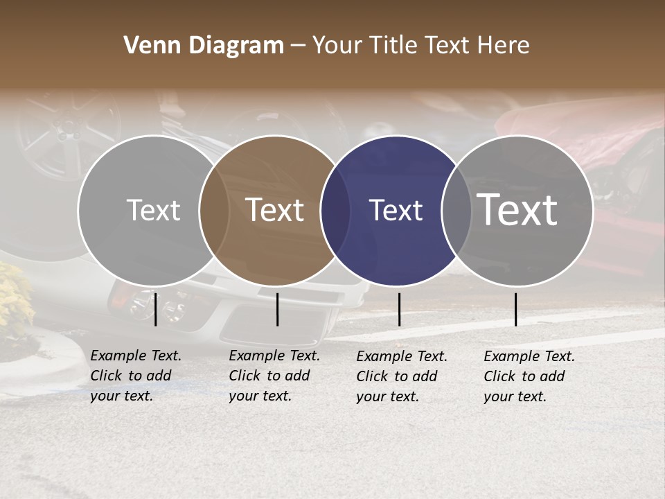 A Car That Has Been Flipped Over In A Parking Lot PowerPoint Template