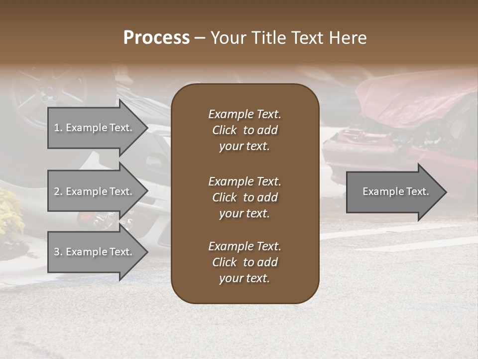 A Car That Has Been Flipped Over In A Parking Lot PowerPoint Template