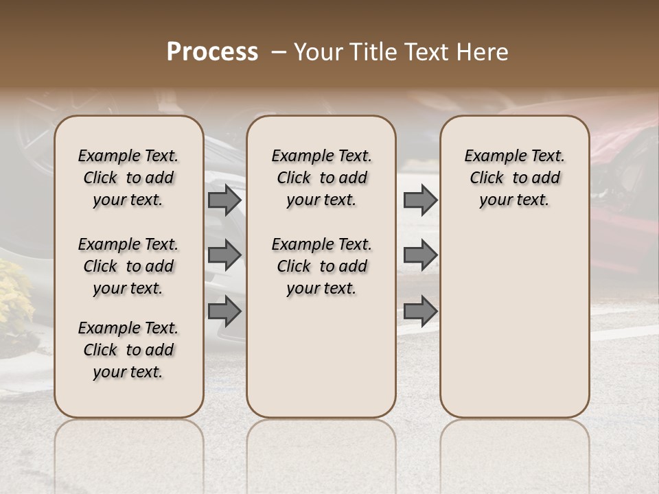 A Car That Has Been Flipped Over In A Parking Lot PowerPoint Template