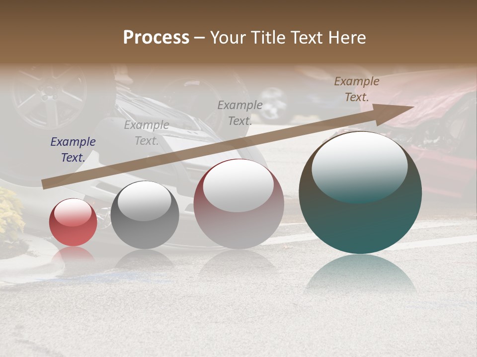 A Car That Has Been Flipped Over In A Parking Lot PowerPoint Template