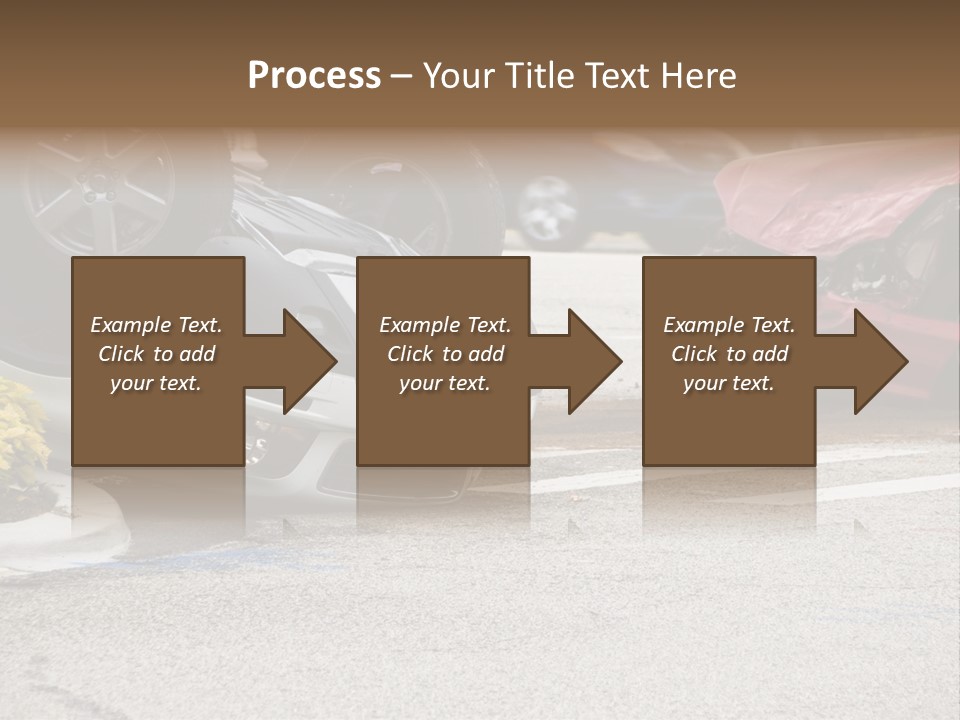 A Car That Has Been Flipped Over In A Parking Lot PowerPoint Template