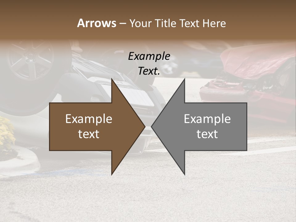 A Car That Has Been Flipped Over In A Parking Lot PowerPoint Template