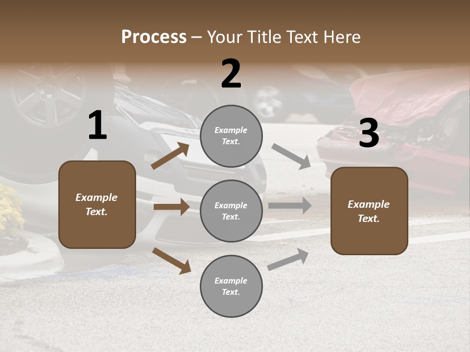 A Car That Has Been Flipped Over In A Parking Lot PowerPoint Template