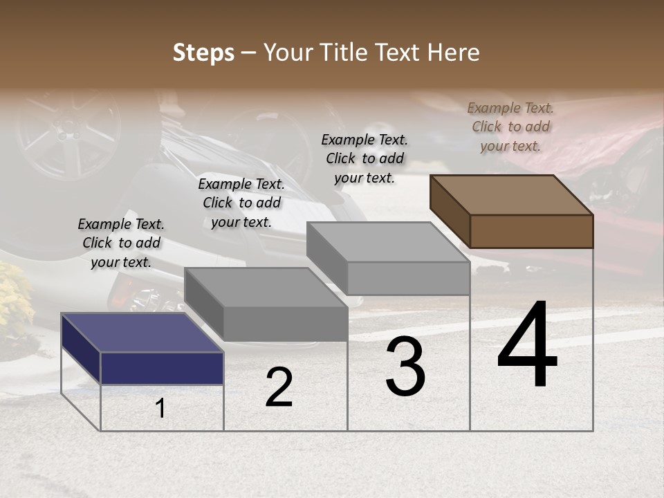 A Car That Has Been Flipped Over In A Parking Lot PowerPoint Template