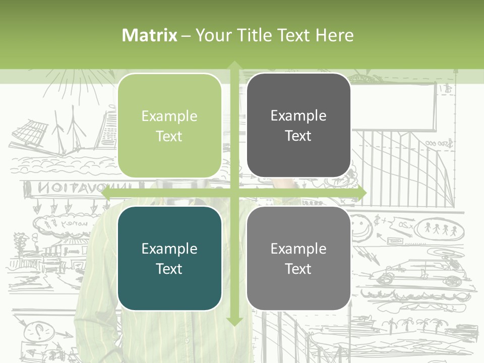 A Man Standing In Front Of A Whiteboard With A Light Bulb On It PowerPoint Template