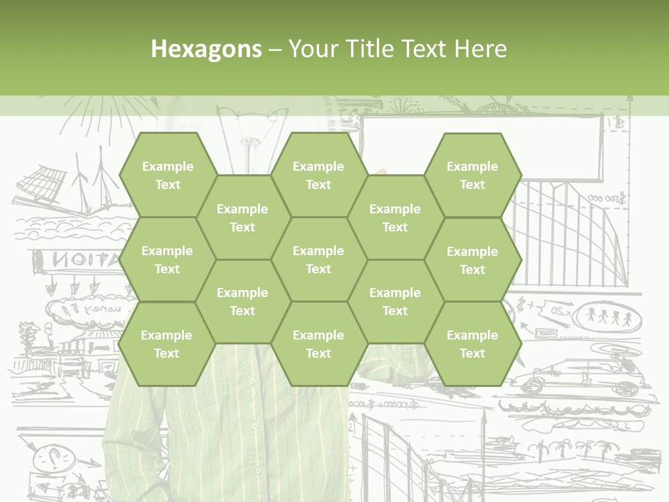 A Man Standing In Front Of A Whiteboard With A Light Bulb On It PowerPoint Template
