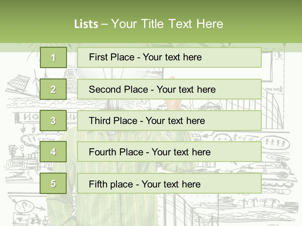 A Man Standing In Front Of A Whiteboard With A Light Bulb On It PowerPoint Template