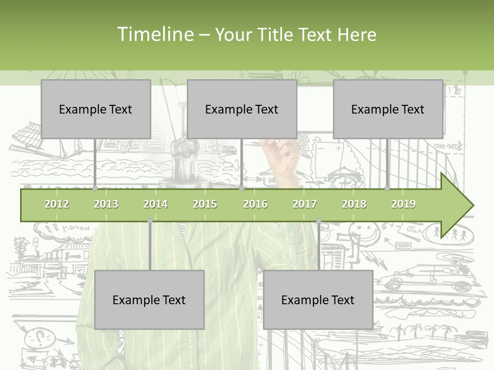 A Man Standing In Front Of A Whiteboard With A Light Bulb On It PowerPoint Template