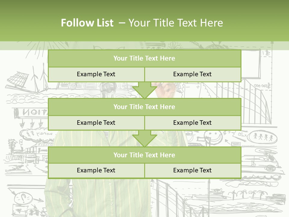 A Man Standing In Front Of A Whiteboard With A Light Bulb On It PowerPoint Template