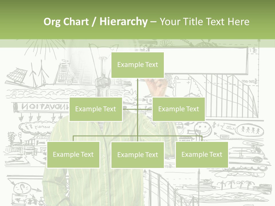 A Man Standing In Front Of A Whiteboard With A Light Bulb On It PowerPoint Template