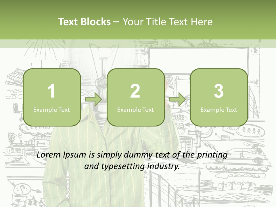 A Man Standing In Front Of A Whiteboard With A Light Bulb On It PowerPoint Template