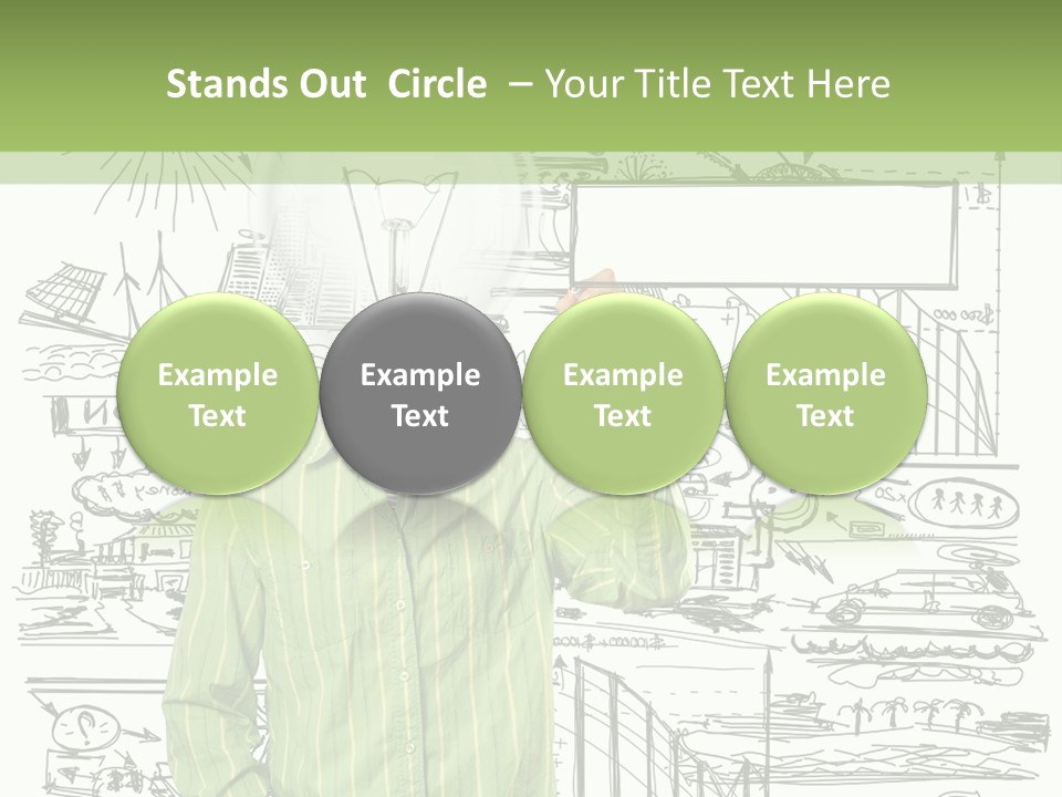 A Man Standing In Front Of A Whiteboard With A Light Bulb On It PowerPoint Template