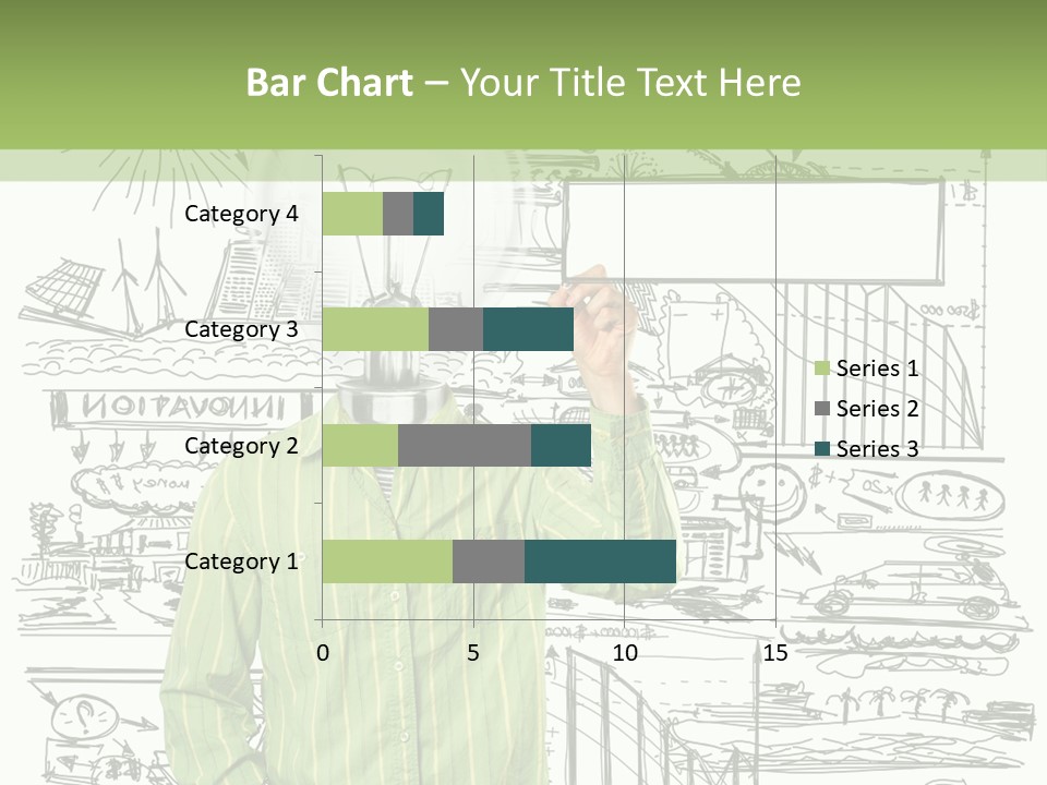 A Man Standing In Front Of A Whiteboard With A Light Bulb On It PowerPoint Template