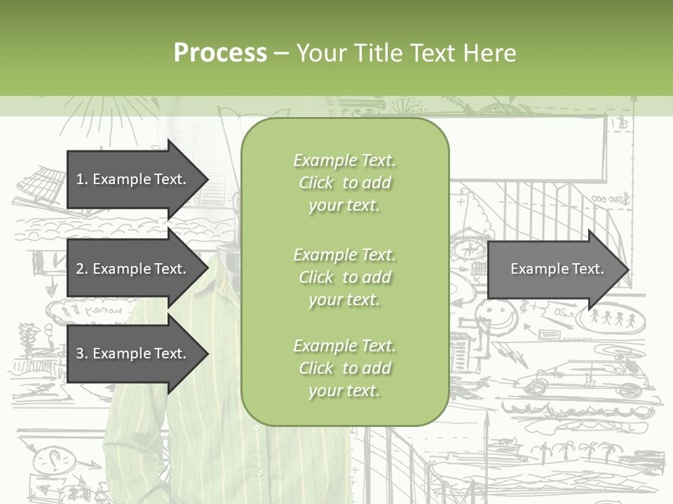 A Man Standing In Front Of A Whiteboard With A Light Bulb On It PowerPoint Template
