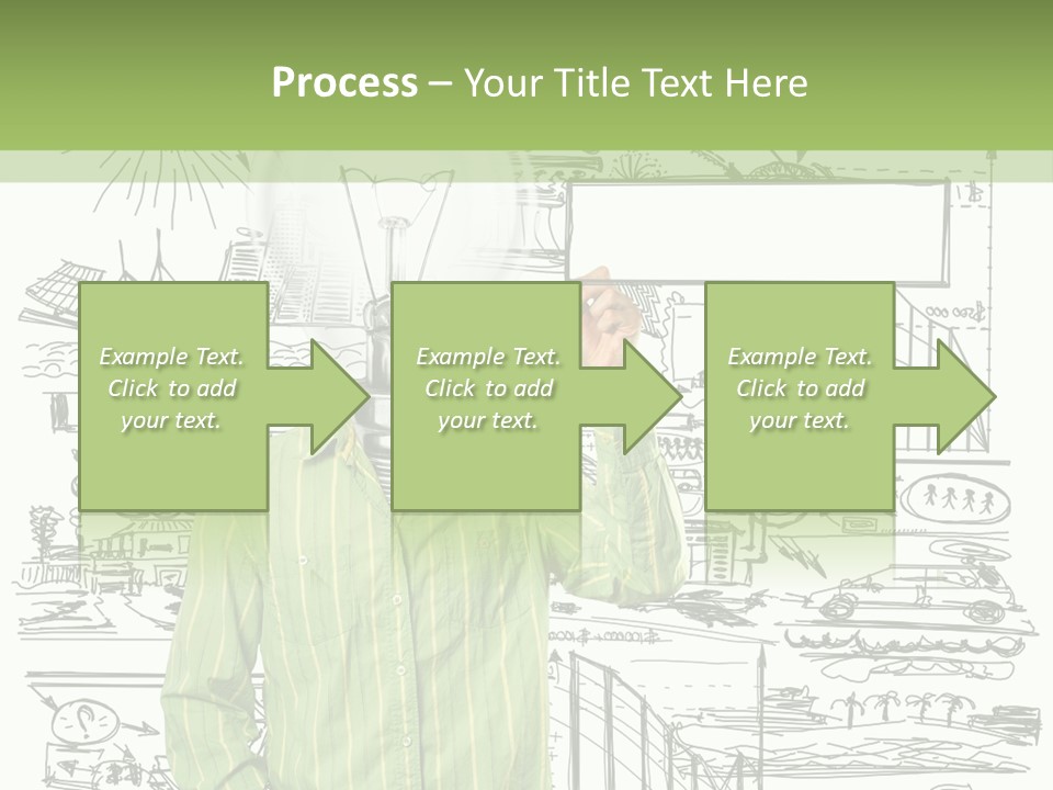 A Man Standing In Front Of A Whiteboard With A Light Bulb On It PowerPoint Template