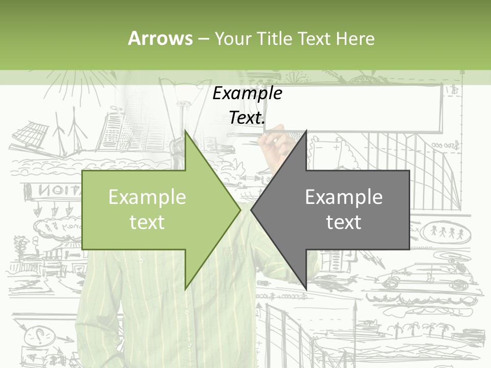 A Man Standing In Front Of A Whiteboard With A Light Bulb On It PowerPoint Template