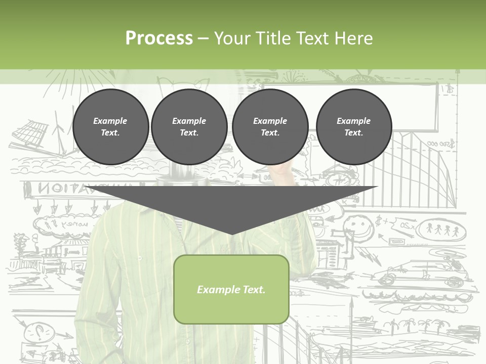 A Man Standing In Front Of A Whiteboard With A Light Bulb On It PowerPoint Template
