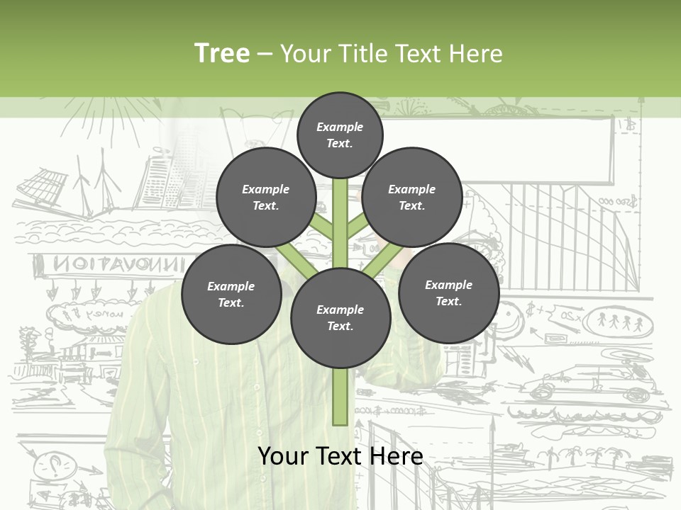A Man Standing In Front Of A Whiteboard With A Light Bulb On It PowerPoint Template